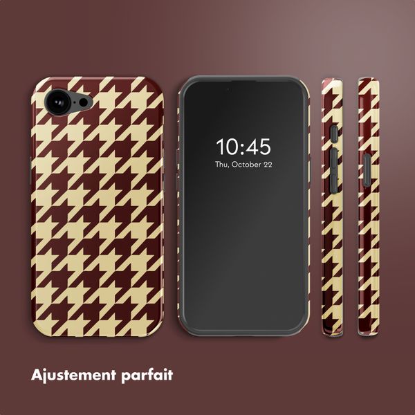 Selencia Coque arrière Vivid avec MagSafe Apple iPhone 17e / 16e - Pied-de-Poule