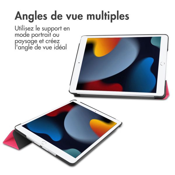 imoshion Coque tablette Trifold Apple iPad 9 (2021) 10.2 pouces / iPad 8 (2020) 10.2 pouces / iPad 7 (2019) 10.2 pouces - Pink