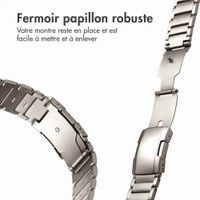 Accezz Bracelet en acier Titane mat  - Connexion Garmin 22 mm - Titanium