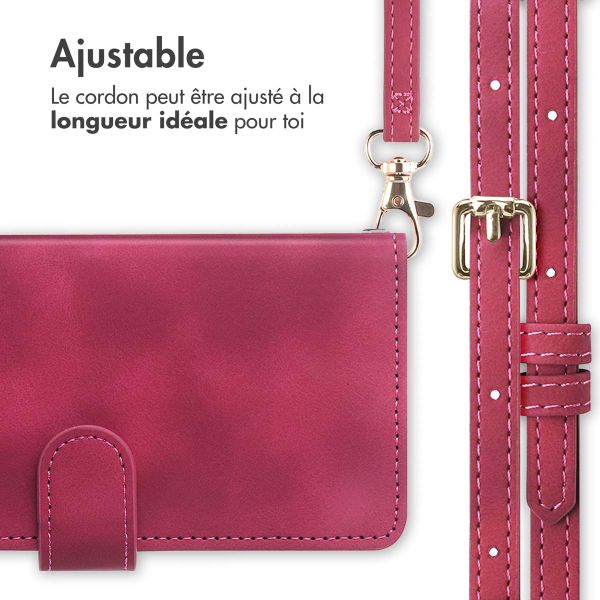 imoshion Etui de télephone portefeuille avec cordon Samsung Galaxy S25 / S24 - Rouge