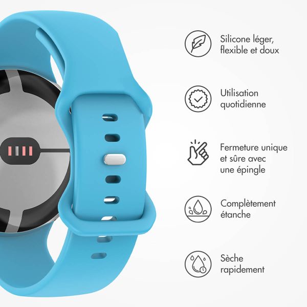 imoshion Bracelet en silicone⁺ Google Pixel Watch 3 / 4 (45 mm) - Taille S - Bleu