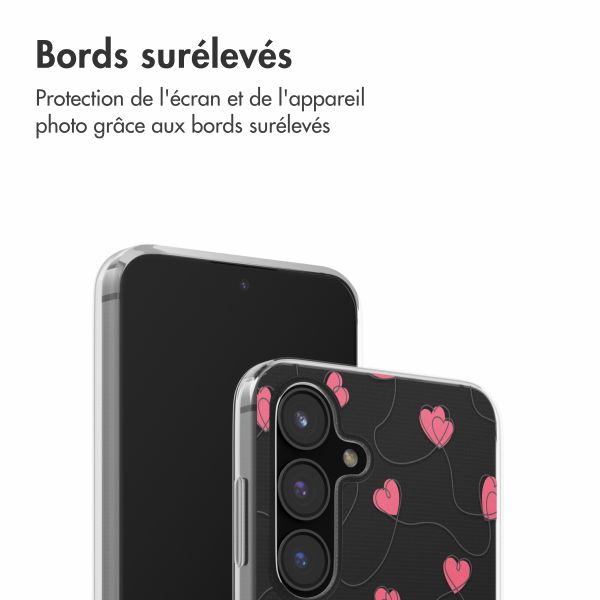 imoshion Coque Design Samsung Galaxy S24 FE - Dusty Rose Connected Hearts