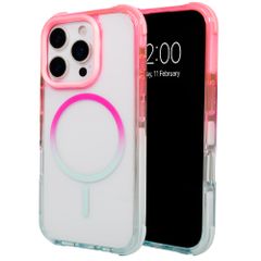 Selencia Coque arrière MagSafe Gradient Apple iPhone 16 Pro - Rose / Bleu