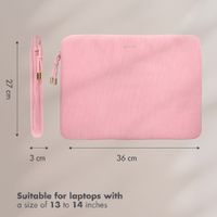 Selencia Pochette ordinateur Corduroy 13-14 pouces - Soft Blush