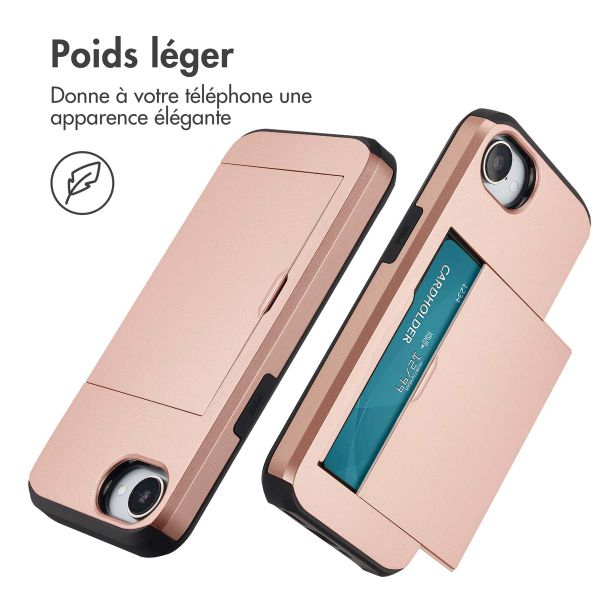 imoshion Coque arrière avec porte-cartes Apple iPhone 17e / 16e - Rose Doré