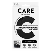 CARE by PanzerGlass Étui de télephone portefeuille Tango 2 en 1 avec MagSafe Apple iPhone 16 - Black