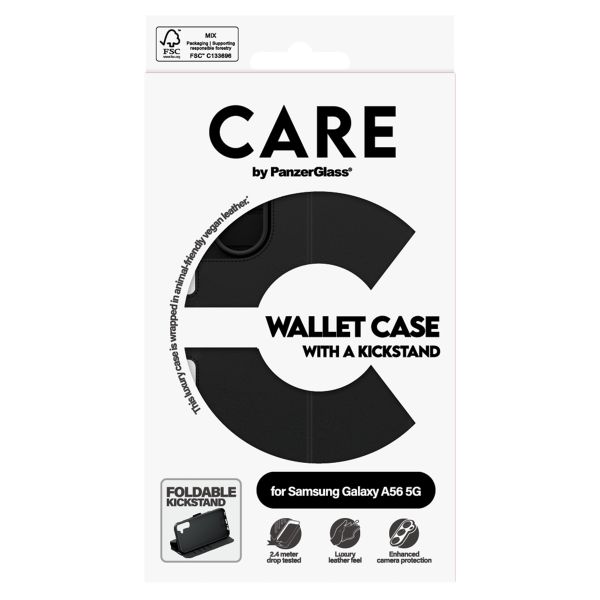 CARE by PanzerGlass Feature Wallet Case w. Kickstand avec MagSafe Samsung Galaxy A56 - Noir