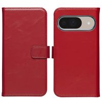 Selencia Étui portefeuille en cuir véritable Google Pixel 10 / 10 Pro - Rouge