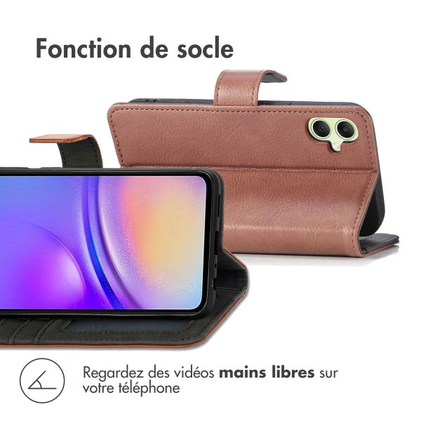 imoshion Étui de télephone portefeuille de luxe Samsung Galaxy A05s - Marron