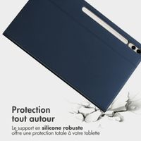 Accezz Coque tablette Classic Samsung Galaxy Tab S10 Plus / Tab S9 FE Plus / Tab S9 Plus - Bleu foncé