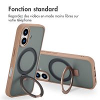 Accezz Coque Ring Stand avec MagSafe Apple iPhone 16 - Marron