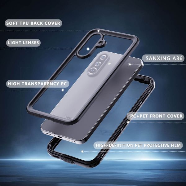 Redpepper Coque imperméable Dot Plus Samsung Galaxy A56 - Noir