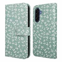 imoshion Étui de télephone portefeuille Design Samsung Galaxy A17 (5G) / (4G) - Smoke Green Flowers