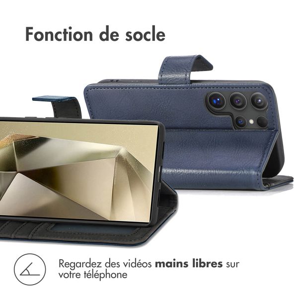 imoshion Étui de télephone portefeuille de luxe Samsung Galaxy S25 Ultra - Bleu foncé