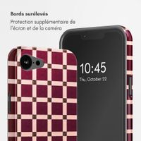 Selencia Coque arrière Vivid avec MagSafe Apple iPhone 17e / 16e - Check This Burgundy
