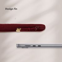 Selencia Pochette ordinateur Corduroy 15-16 pouces - Deep Burgundy