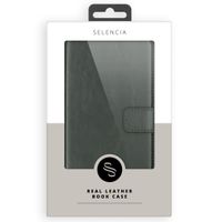 Selencia Étui portefeuille en cuir véritable Samsung Galaxy S21 - Vert
