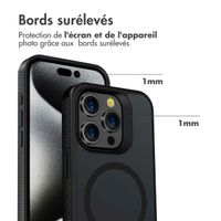 Accezz Coque Givrée Robuste avec MagSafe Apple iPhone 15 Pro - Noir