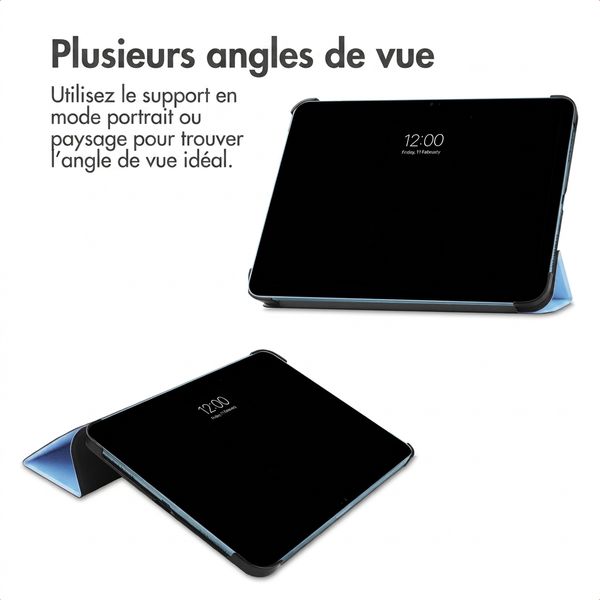imoshion Coque tablette Trifold Apple iPad 11 (2025) 11 pouces A16 / iPad 10 (2022) 10.9 pouces - Bleu clair
