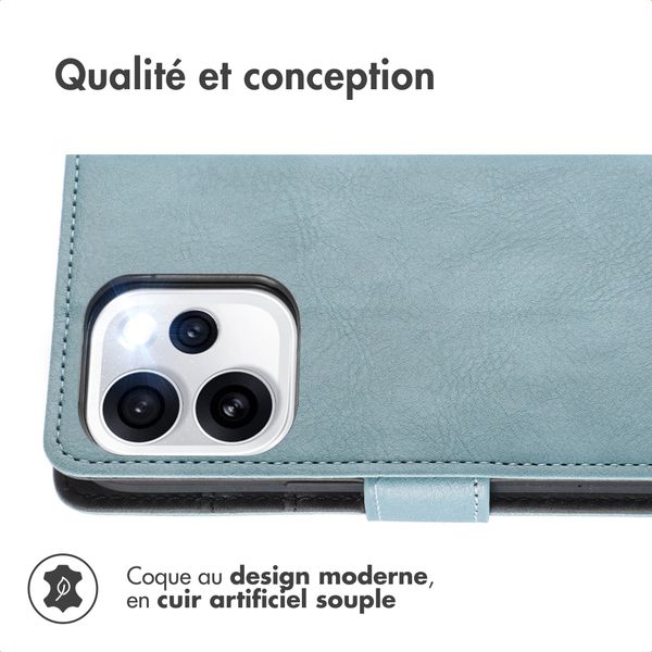 imoshion Étui de télephone portefeuille de luxe Oppo Reno15 Pro (5G) - Bleu clair