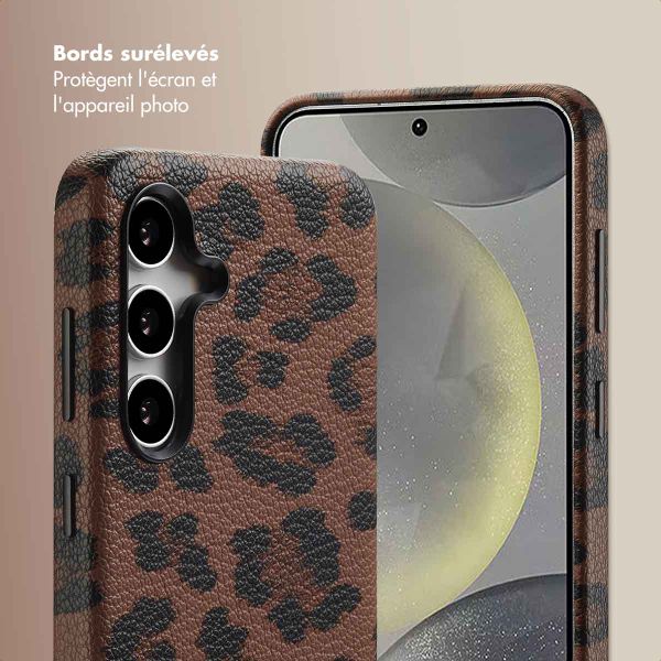 Selencia Coque Sabi imprimé panthère avec MagSafe Samsung Galaxy S24 - Mocha Brown