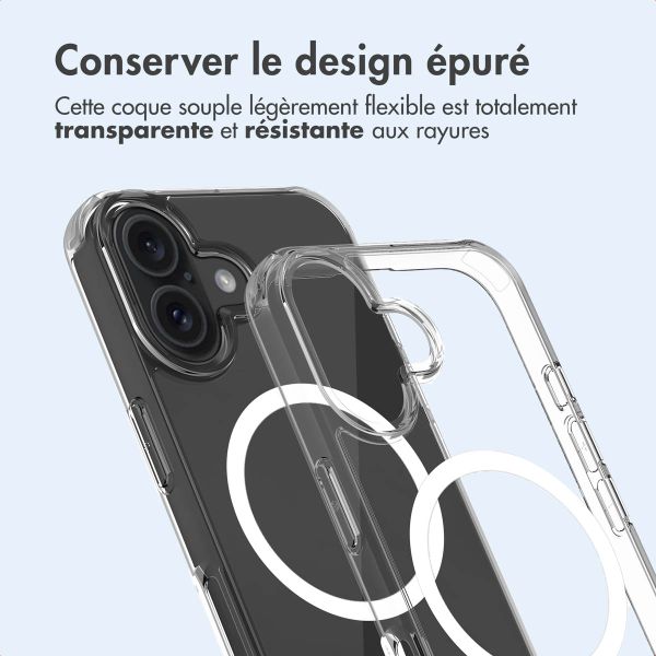 imoshion Coque arrière de protection avec MagSafe Apple iPhone 16 - Transparent
