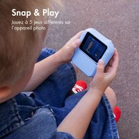 imoshion Kids Camera avec imprimante photo - Appareil photo pour enfants - Photos/Vidéos/Jeux - Bleu