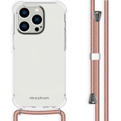 imoshion Coque arrière transparente avec cordon Apple iPhone 14 Pro - Rose Doré