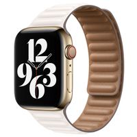 Apple Bracelet Leather Link Apple Watch | 44/45/46/49 mm - Taille M/L - Chalk