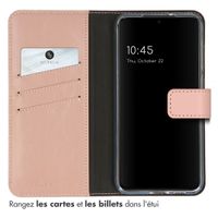 Selencia Étui portefeuille en cuir véritable Samsung Galaxy S23 Plus - Dusty Pink