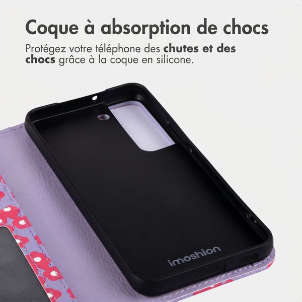 imoshion Étui de télephone portefeuille Design Samsung Galaxy S22 - Dusty Rose Blossoms