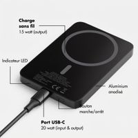 Selencia Powerbank Vivid 5 000 mAh - MagSafe et Qi - Black / Check This Olive