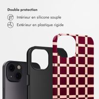 Selencia Coque arrière Vivid Apple iPhone 13 - Check This Burgundy