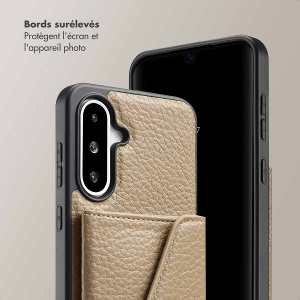 Selencia Coque de télephone Sera avec cordon et porte-cartes enveloppe Samsung Galaxy A36 / A56 - Taupe