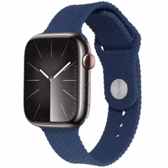 imoshion Bracelet tressé en silicone Apple Watch | 44/45/46/49 mm - Bleu foncé
