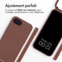 imoshion Coque en silicone avec cordon Apple iPhone 17e / 16e - Marron