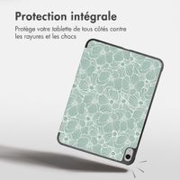 imoshion Coque tablette Design Trifold Apple iPad 11 (2025) 11 pouces A16 / iPad 10 (2022) 10.9 pouces - Botanica