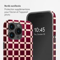 Selencia Coque arrière Vivid avec MagSafe Apple iPhone 15 Pro - Check This Burgundy