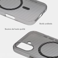 Accezz Coque arrière Lite avec MagSafe | Fluted | Apple iPhone 16 - Noir