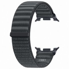 Samsung Bracelet en tissu original Samsung Galaxy Watch 9 (40/44mm) / Watch 8 (40/44mm) / Classic (46mm) - Taille S/M - Noir