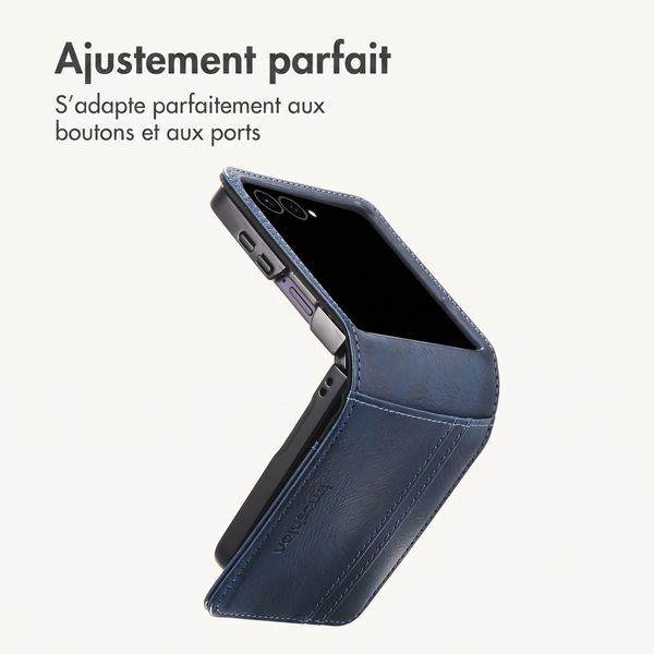 imoshion Étui de télephone portefeuille Luxe Samsung Galaxy Z Flip 8 - Bleu foncé