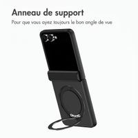 Accezz Color Backcover avec MagSafe et support à anneau Samsung Galaxy Z Flip 8 - Noir