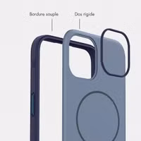imoshion Coque arrière Color avec Thin MagSafe Ring Apple iPhone 14 / 13 - Bleu foncé