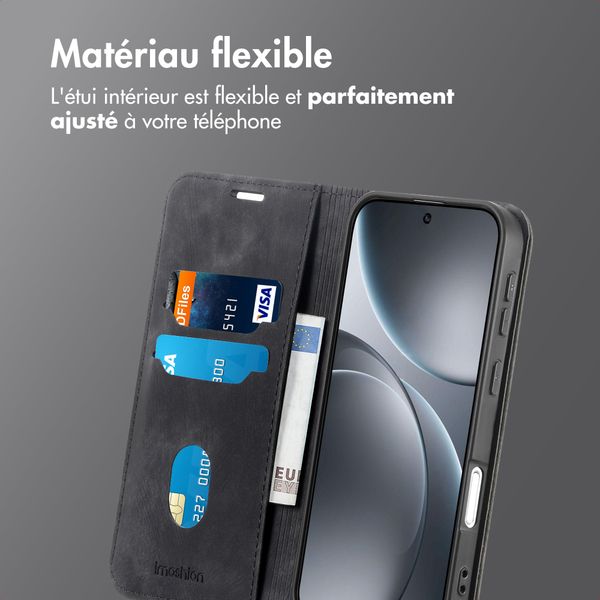 imoshion Étui de téléphone portefeuille Slim Oppo Find X9 Pro - Noir