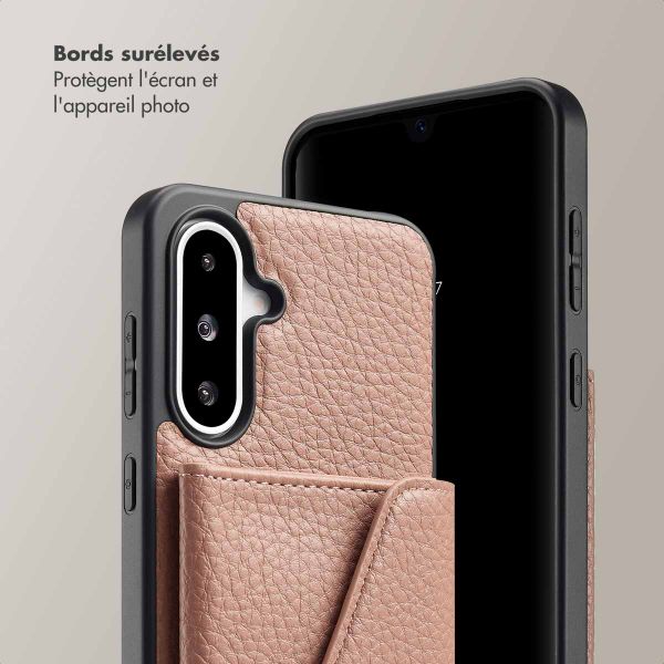 Selencia Coque de télephone Sera avec cordon et porte-cartes enveloppe Samsung Galaxy A36 / A56 - Old Pink