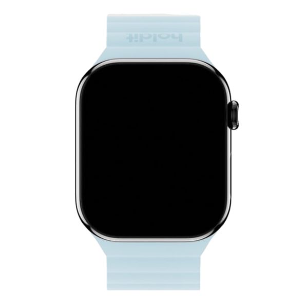 Holdit Bracelet en silicone magnétique Apple Watch | 44/45/46/49 mm - Mineral Blue / Grey