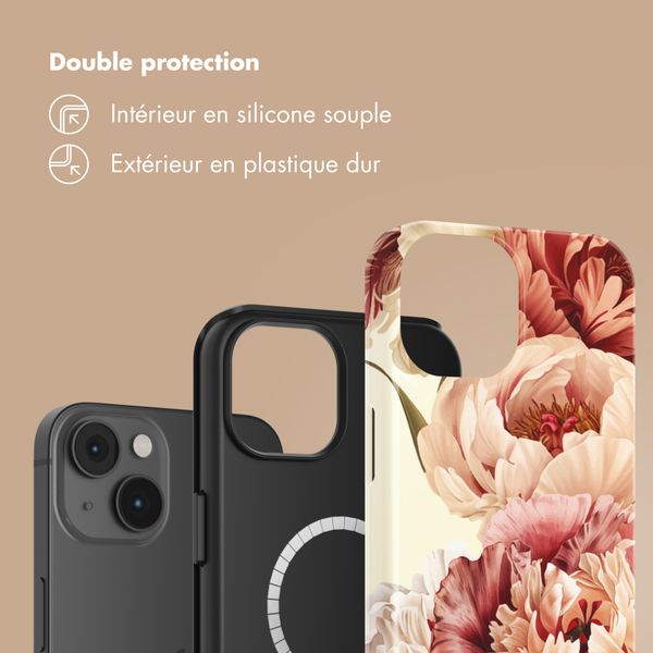 Selencia Coque arrière Vivid avec MagSafe Apple iPhone 14 - Vintage Peony