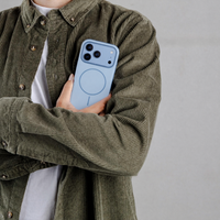 imoshion Coque arrière Color avec Thin MagSafe Ring Apple iPhone 18 Pro / 17 Pro - Bleu clair