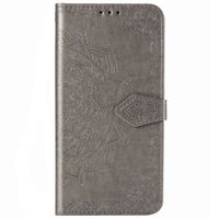 Etui de télephone portefeuille Mandala Apple iPhone 11 - Gris