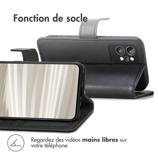 imoshion Étui de télephone portefeuille de luxe Realme GT 2 Pro - Noir